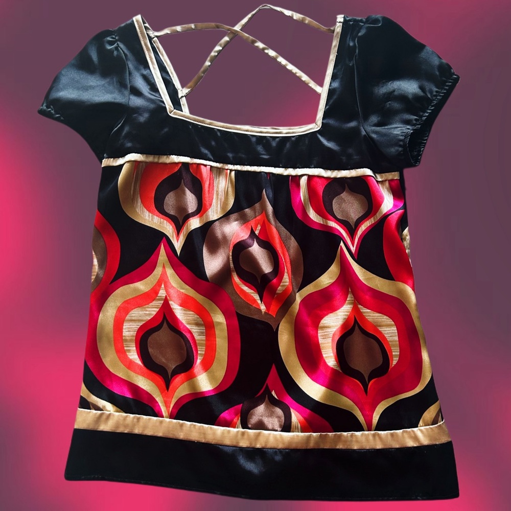 Y2k silk top